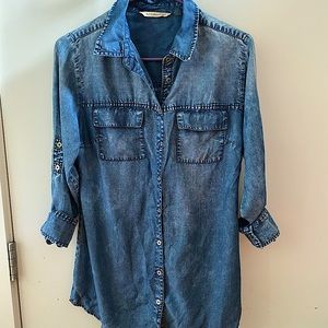 Soft Surroundings Blue Button Down